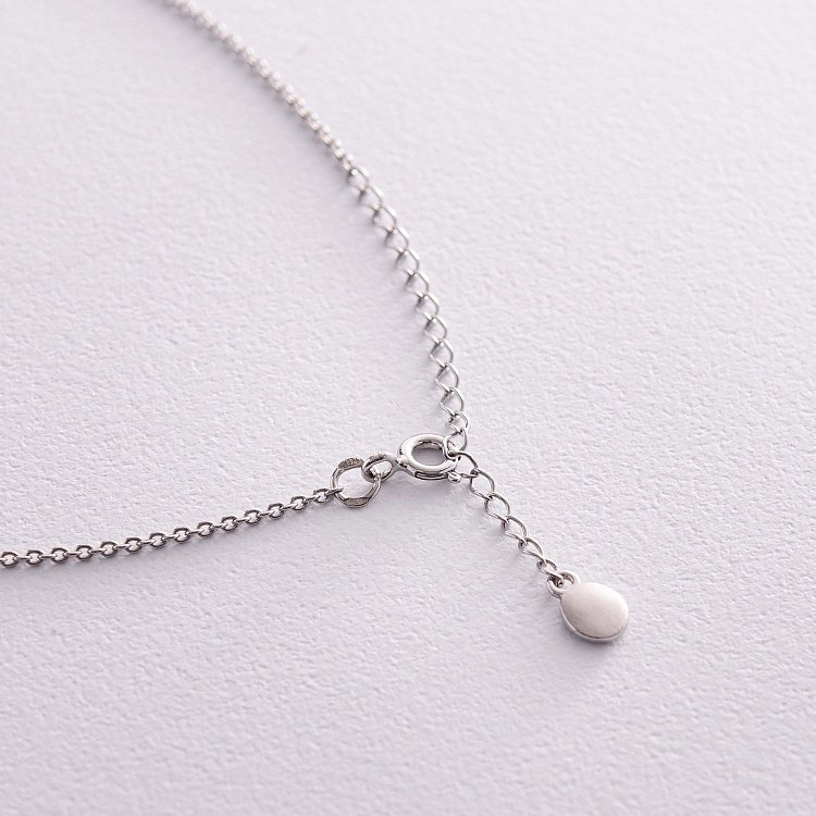 Серебряное колье с буквой "Р" с фианитами 1103 Р от ювелирного магазина Оникс - 2