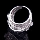 Срібний перстень з фіанітами 111820 от ювелирного магазина Оникс - 1