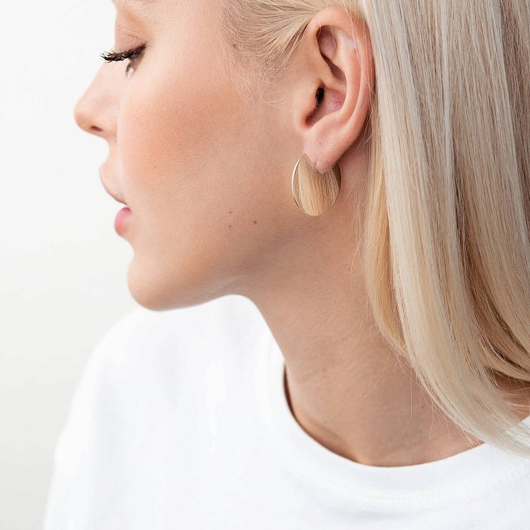 Серебряные серьги - пусеты "Лаура" 123125 от ювелирного магазина Оникс - 2