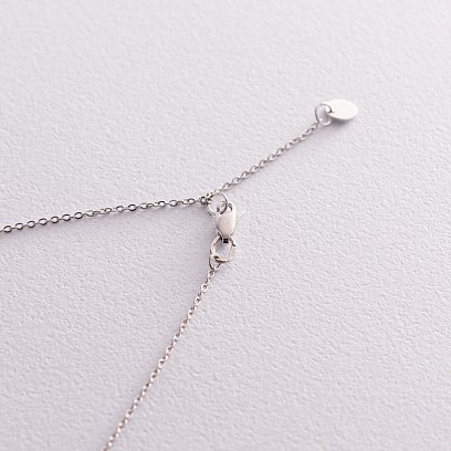 Колье с монетками в белом золоте 860402В №4