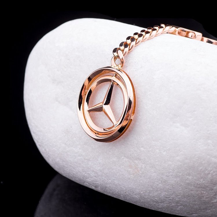 Золотой брелок "Mercedes-Мерседес" бр00001мс от ювелирного магазина Оникс