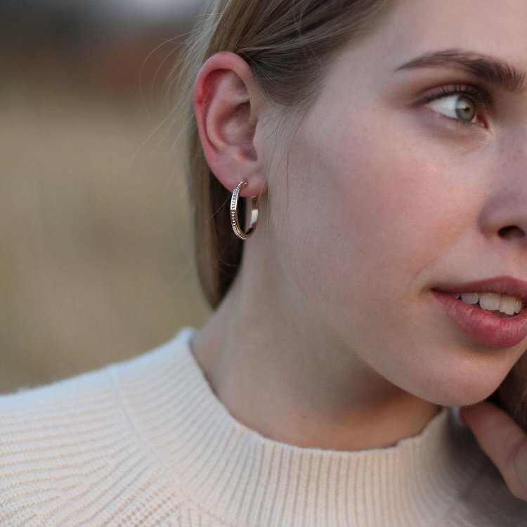 Золоті сережки - кільця с06507 від ювелірного магазину Онікс - 3