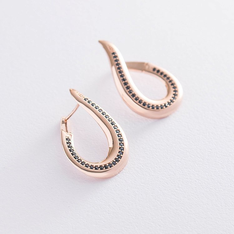 Золотые серьги "Грация" с06558 от ювелирного магазина Оникс