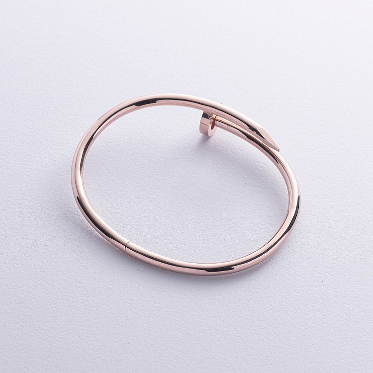 Браслет "Гвоздь" в красном золоте б04683 от ювелирного магазина Оникс - 2