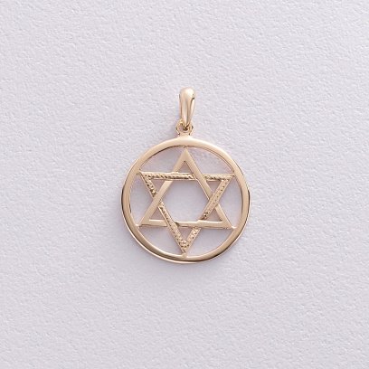 Кулон "Зірка Давида" у жовтому золоті п03878 №5