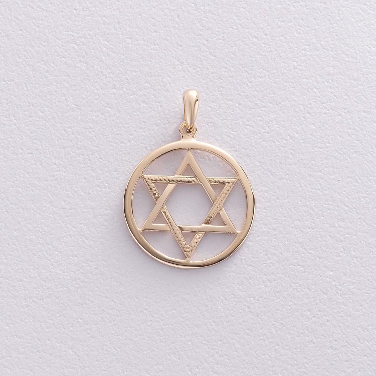 Кулон "Зірка Давида" у жовтому золоті п03878 від ювелірного магазину Онікс - 4