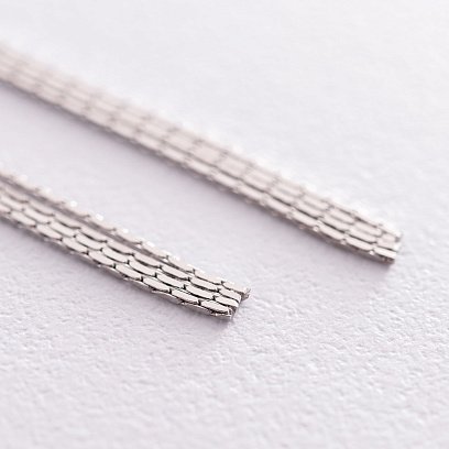 Серьги "Клевер" в белом золоте с07211 №3