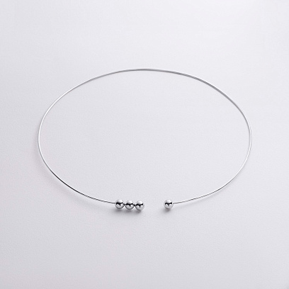 Кольє - чокер "Emilia" (біле золото) з кульками кол02616