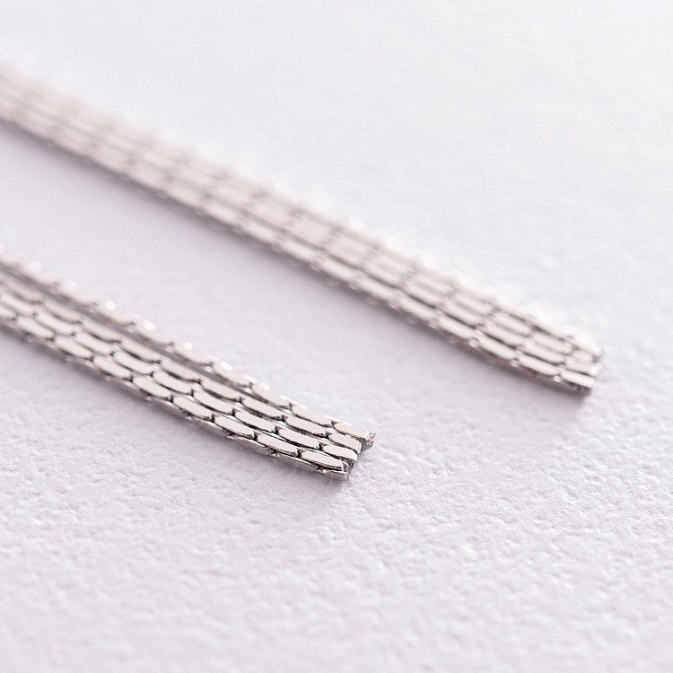 Серьги "Клевер" в белом золоте с07211 от ювелирного магазина Оникс - 3