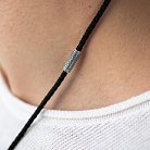 Серебряный шелковый шнурок с серебряными вставками "Псалом 90" 1094шн от ювелирного магазина Оникс - 5