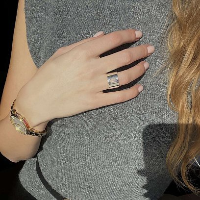 Срібна каблучка "Герб України - Тризуб" 112676 №9