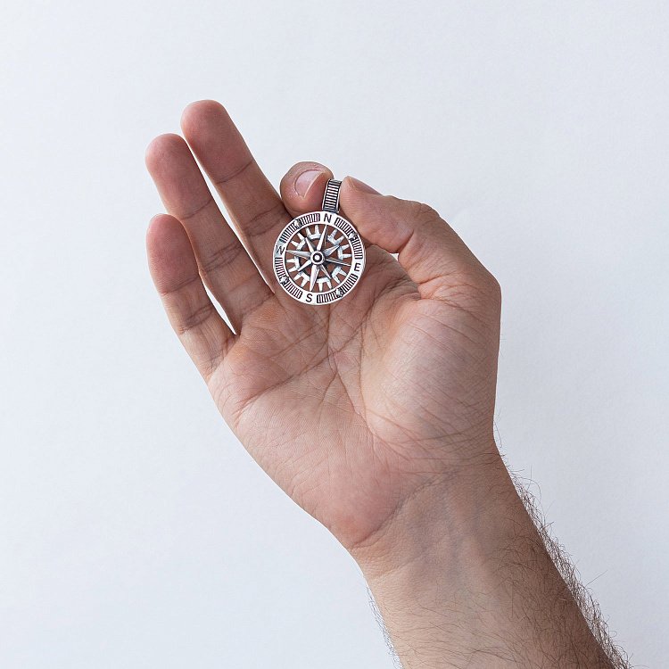 Серебряный кулон "Роза ветров" 7330 от ювелирного магазина Оникс - 5