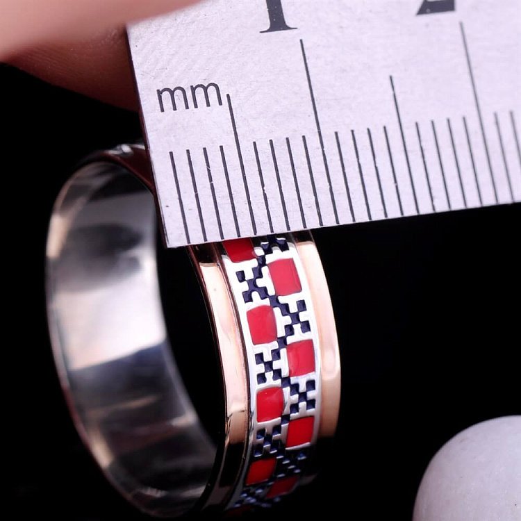 Срібний перстень "Українська вишивка" 715(к) від ювелірного магазину Онікс - 3