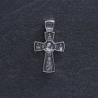 Срібний православний хрест з чорнінням 132558 от ювелирного магазина Оникс - 1