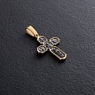 Серебряный крестик с чернением и позолотой 132855 от ювелирного магазина Оникс - 2