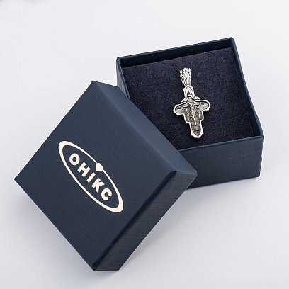 Срібний православний хрестик з розп'яттям 13843 №5