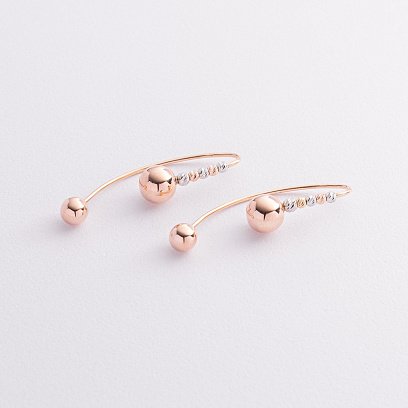 Сережки "Натхнення" з кульками с09318 №2