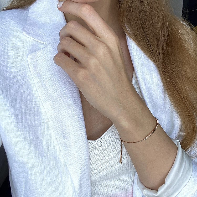 Кульковий браслет з червоного золота б04786 від ювелірного магазину Онікс - 12