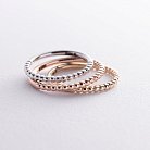 Шариковое кольцо "Одри" в белом золоте к07576 от ювелирного магазина Оникс - 5