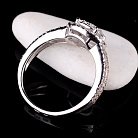 Срібний перстень з фіанітами 111422 от ювелирного магазина Оникс - 2