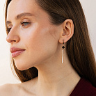 Золоті сережки "Конюшина" (емаль) с09709 от ювелирного магазина Оникс - 1