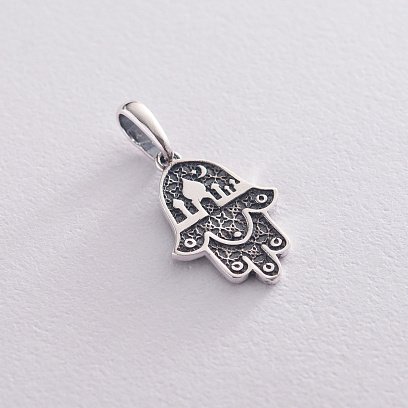 Серебряная подвеска "Хамса" 132189