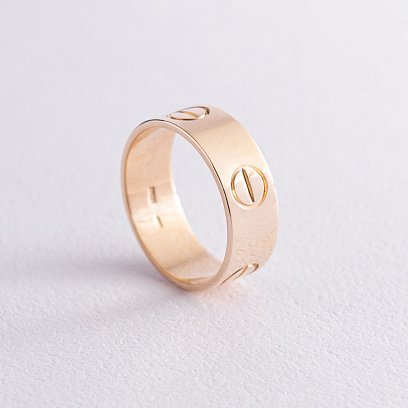 Кольцо "Love" в желтом золоте к04711 №3