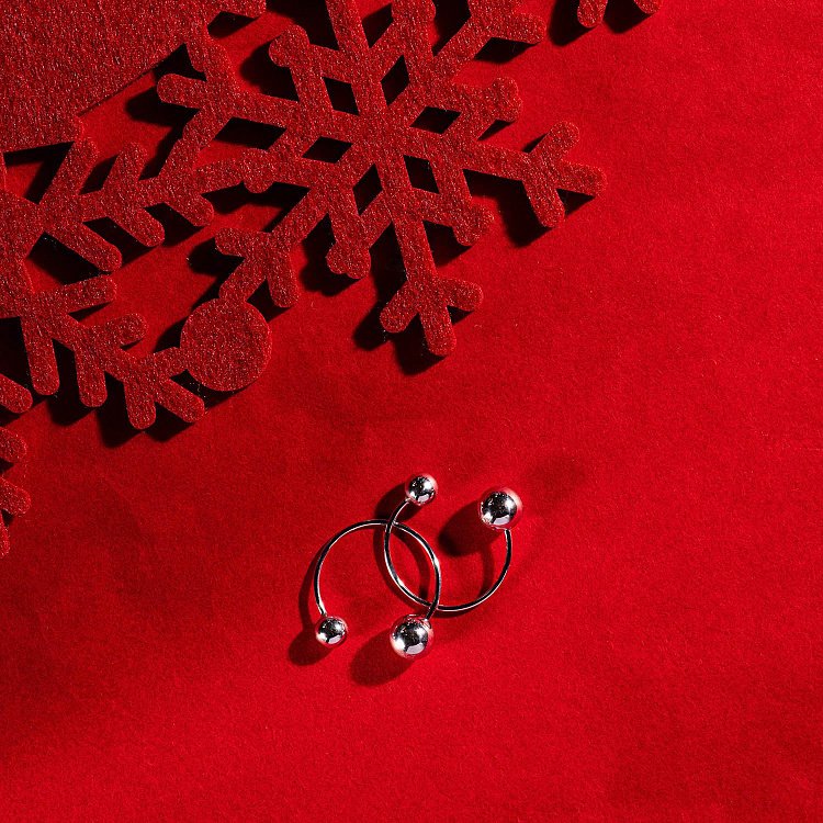 Сережки "Хельга" з кульками (біле золото) с08235 від ювелірного магазину Онікс - 11