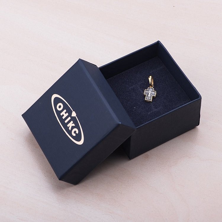 Срібний дитячий хрестик з позолотою 131802 від ювелірного магазину Онікс - 6