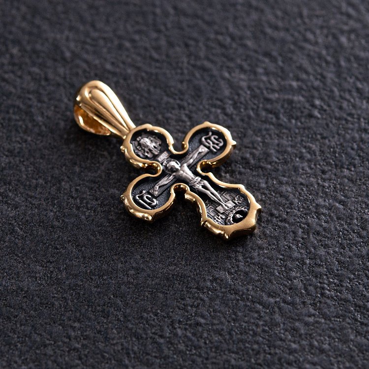 Православный крест Распятие Христово 132911 - 1 Православный крест Распятие Христово 132911 от ювелирного магазина Оникс - 1