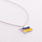 Кольє "Прапор України" у сріблі (синя та жовта емаль) 181237 от ювелирного магазина Оникс - 3