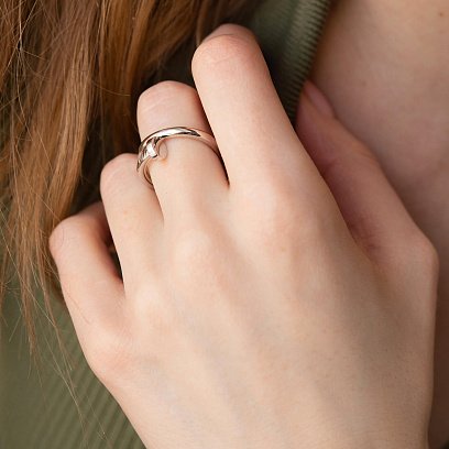 Каблучка "Цвях" у білому золоті к07364 №2