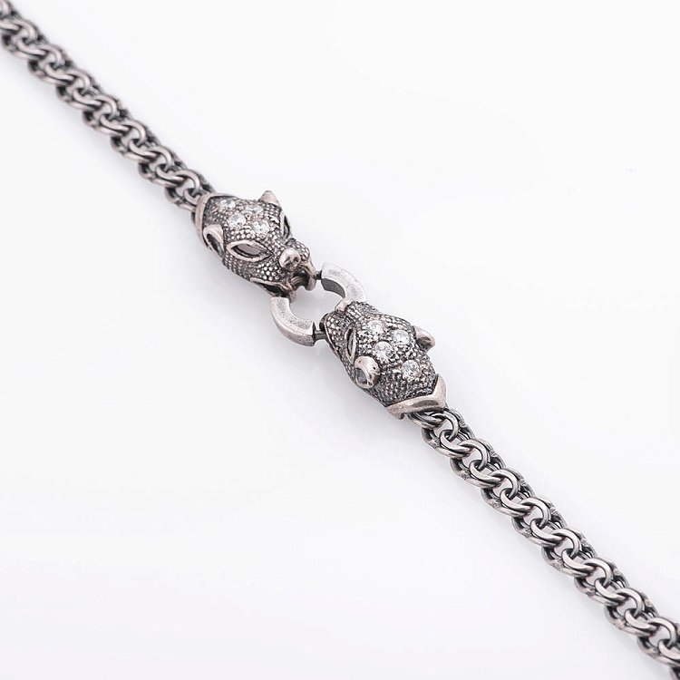 Срібний браслет "Пантера" (фіаніт) 14426 від ювелірного магазину Онікс - 3