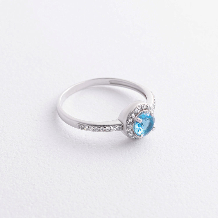 Срібна каблучка з кварцом і фіанітами 1867/1р-QSWB від ювелірного магазину Онікс - 1