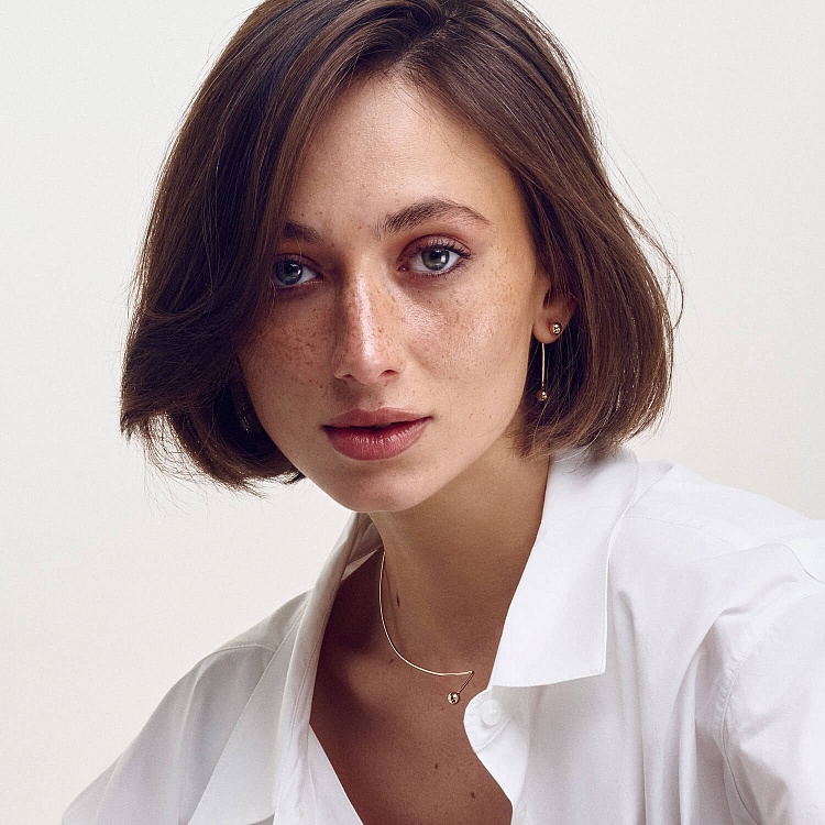 Золоті сережки "Ophelia" з кульками с09364 від ювелірного магазину Онікс - 3