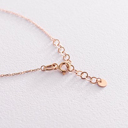 Золотое колье с буквой "М" (фианиты) кол01255М №6