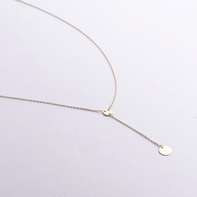 Золотое колье "Монетки" (возможна гравировка) кол02499