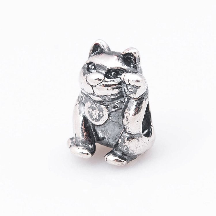 Срібний шарм "Кішка" 132105 від ювелірного магазину Онікс