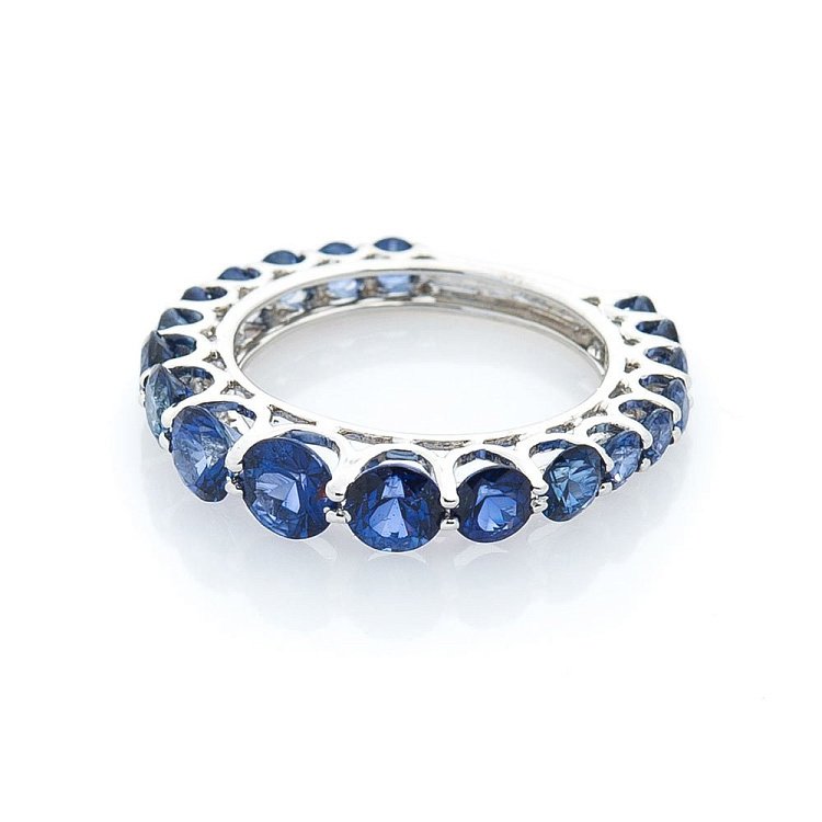 Золота каблучка (синій сапфір) кб0108gl від ювелірного магазину Онікс - 2