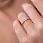 Помолвочное золотое кольцо с бриллиантом 101-10041(4.2) от ювелирного магазина Оникс - 1