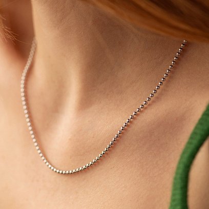 Шариковая цепочка в серебре СРА22 №4