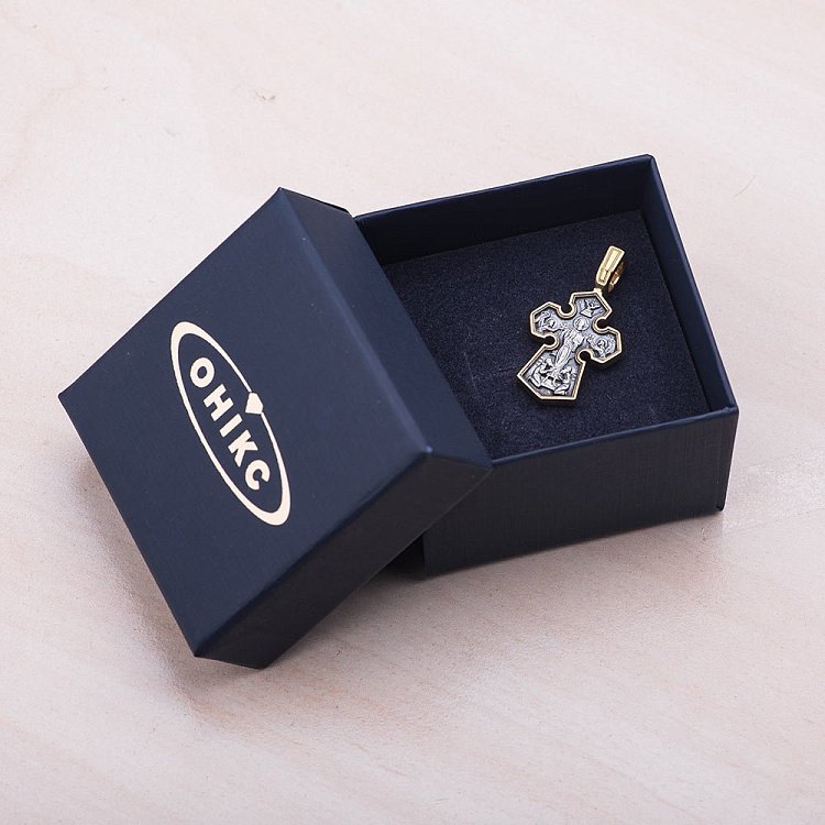 Срібний хрестик "Господь Вседержитель. Ікона Божої Матері "Седмієзерна" 131457 від ювелірного магазину Онікс - 7