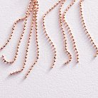 Золоті сережки "Сердечки" з ланцюжками (фіаніти) с07826 от ювелирного магазина Оникс - 4