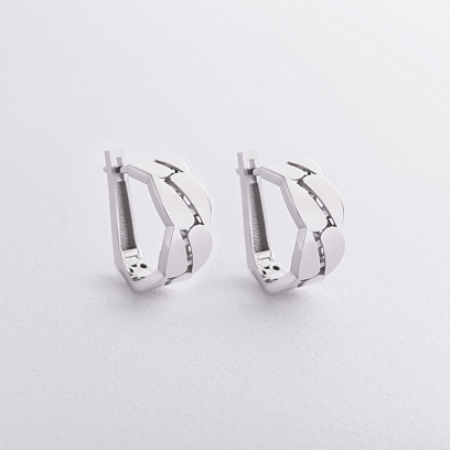 Сережки "Merry" у білому золоті с09424