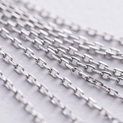 Каблучка з ланцюжками (біле золото) к07476 №6