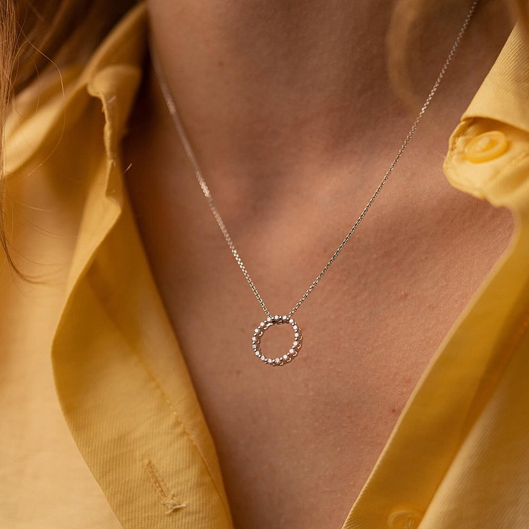 Золотое колье с бриллиантами колб0109z от ювелирного магазина Оникс - 6