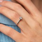 Помолвочное кольцо с фианитами (белое золото) к07168 от ювелирного магазина Оникс - 3