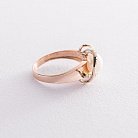 Золотое кольцо жемчуг, фианит) к05498 от ювелирного магазина Оникс - 2