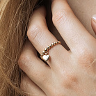 Шариковое кольцо "Сердечко" в желтом золоте к07116 от ювелирного магазина Оникс - 5