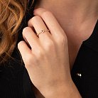 Золотое кольцо "Сердечко" с бриллиантами кб0458ca от ювелирного магазина Оникс - 1